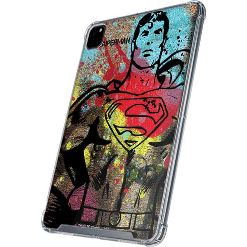 DC Comics Superman Color Splatter iPad Pro 12.9in (2020) Clear Case